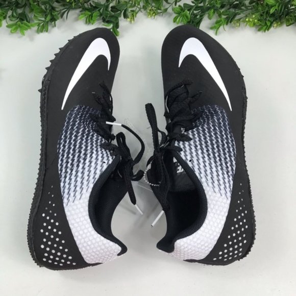 Nike Men’s Black & White Track Sprint Cleats Size 13 New - Picture 5 of 8